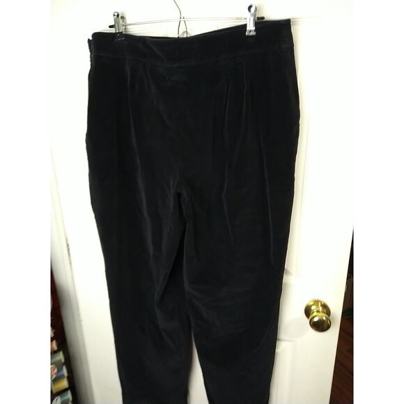 Talbots Woman 16 Corduroy Pants Navy Blue Stretch Side Zip Straight leg - Picture 11 of 12